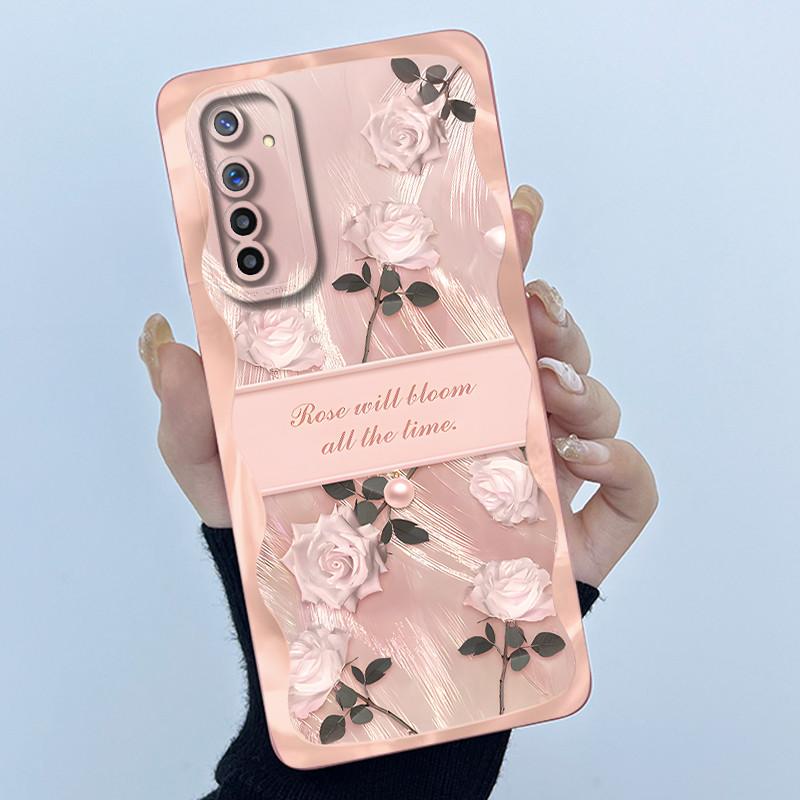 For Realme 6 Phone Case Realme 6s Cover Fashion Simplicity Oil Painting Flower Soft Liquid Silicone Shell For Realme 6 Pro Funda