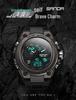 Sanda Men's Multifunctional Dual Display Waterproof Sports Watch with Luminous & Alarm Features