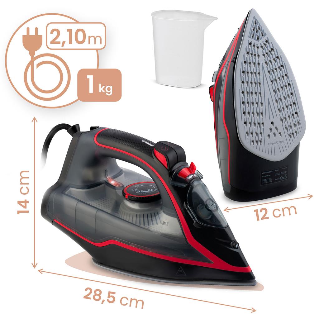 Steam Iron 2600W Berdsen Bd-331 Ceramic Coating Vertical Operation