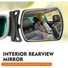 Baby Car Interior Rearview Mirror, HD Convex Wide Angle Backseat Auxiliary Mirror, 2.36" x 3.15" Self-Adhesive Adjustable Micro-Curved Lens