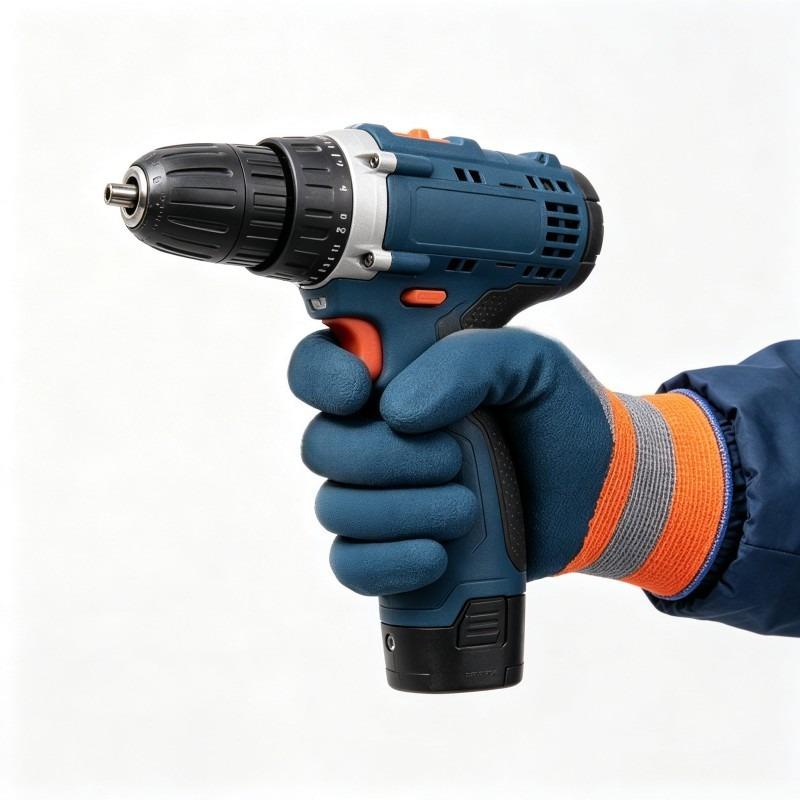 12 Peças Luvas de Trabalho Resistentes com Palma Revestida Extra Grandes, Poliéster Elástico, Pegada Antiderrapante para Jardinagem e Reparo Automotivo, Unissex