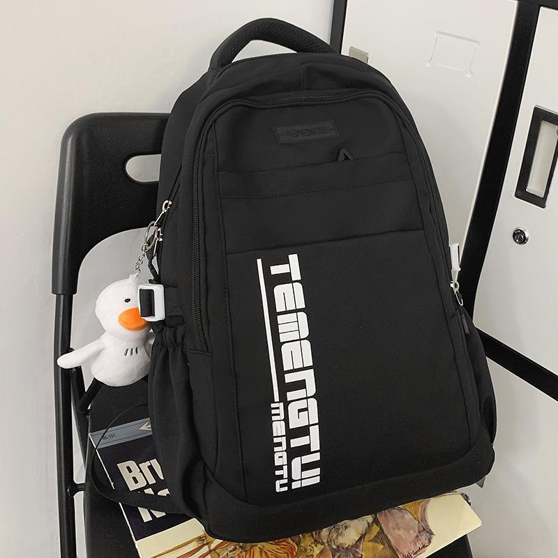 School Bag Junior High School Girls Burgundy Backpack Men College Students Middle School Students High Quality