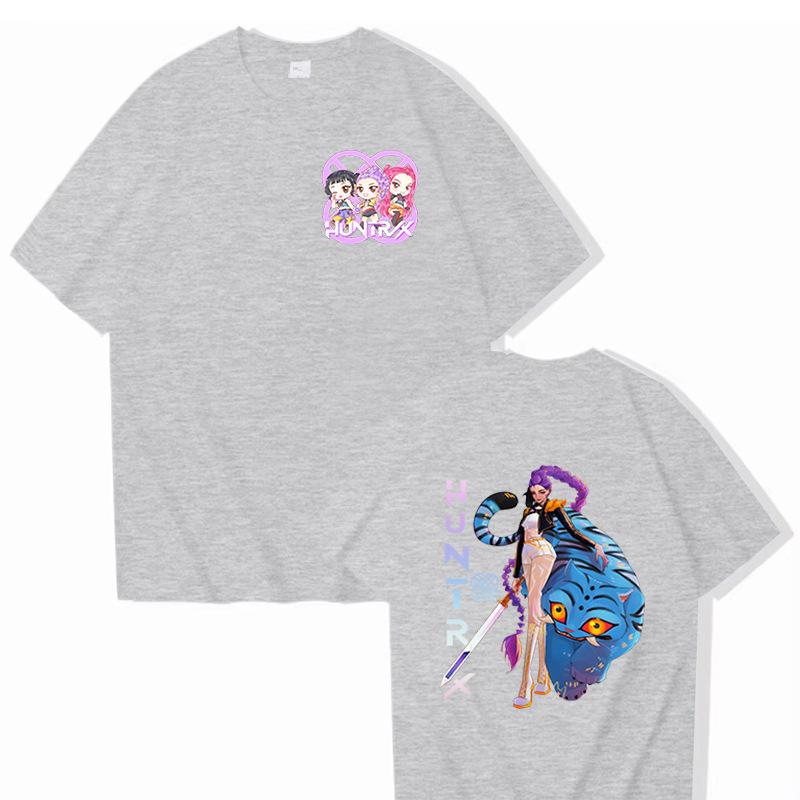 15 Colors K-Pop Demon Hunters T-Shirts Demonic Emblem Tee Shirt for Men Y2K Funny Plus Size Short Sleeve Clothes