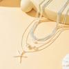 Starfish multi-layer necklace European and American cool jewelry women's versatile retro niche necklace neck chain accessories