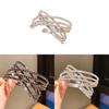 Geometric Diamondstudded Square Bangle With Crossed Openings For Fashion Women