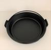 Made in Japan, Nanbu Ironware Sukiyaki and Gyoza Pot with Handle and Wooden Lid, 24cm Inner Diameter, IH Compatible