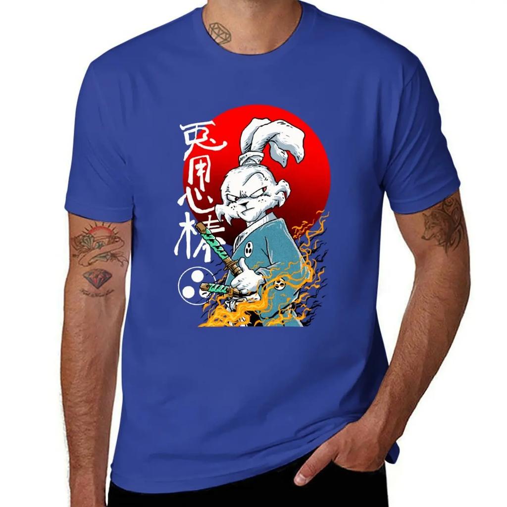 Usagi Yojimbo T-Shirt Kawaii Clothes Anime Clothes Quick Drying Anime Stuff Fitted T Shirts for Men