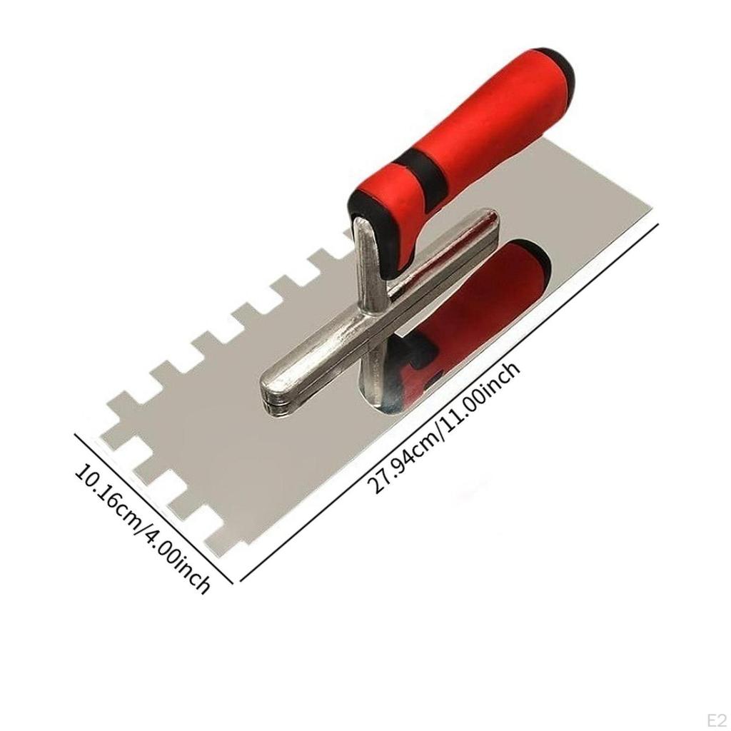 Notch Trowel Set Stainless Steel Practical, Professional Sturdy, Multipurpose, Hand Tools, for