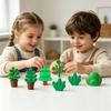 Mini Building Block Toy Tree Cactus Leaf Flower Bush Greenery Plants Building Brick Replacement Compatible with Classic Blocks Brick Builders