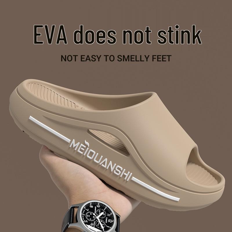 

Мужские летние 2025 года противоскользящие сандалии из ЭВА с защитой от запаха: Домашние тапочки на толстой подошве. 36/37 хаки