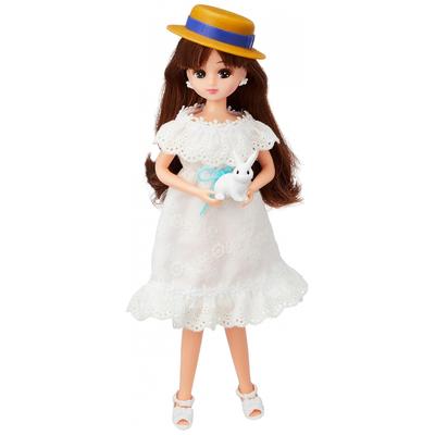 TAKARA TOMY "Licca-chan Doll LD-07 Outing with Usa-chan" Dress-up Doll Pretending Toy Ages 3 and Up Passes Toy Safety Standards ST Mark Certification