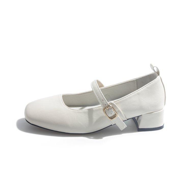Small and comfortable feet, soft-soled Mary Jane shoes for women's 2025 autumn new retro coffee-colored one-pedal low-heeled square head single shoes
