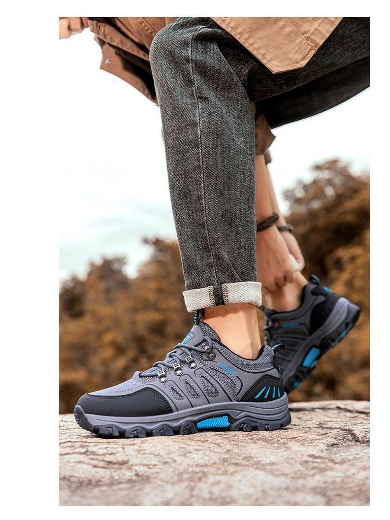 Men's Non-Slip Hiking Shoes: Wear-Resistant, Travel-Ready, Autumn/Winter, Height-Boosting, Ideal for Middle-Aged Travelers.