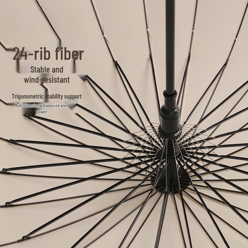 Premium 24-Rib Semi-Automatic Straight Umbrella