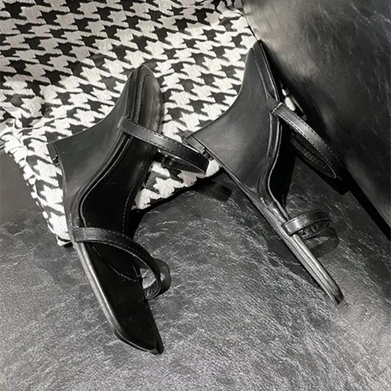 Sexy Wedge Heeled Sandals Women Fashion Slingback Slide Slippers Women Summer Square Toe High Heels Party Dress Shoes Sandalias