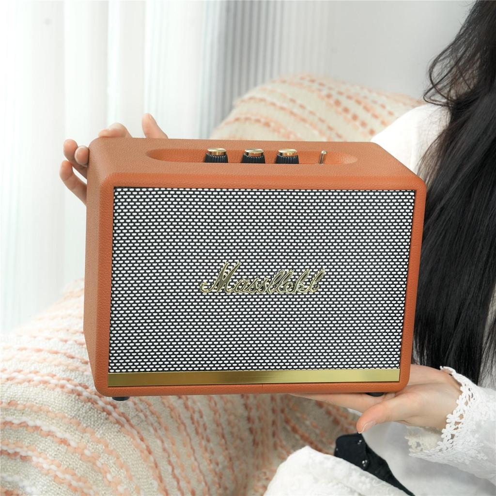 Marshall Speaker Model Audio Figurine: Wood and Leather Prop (Non-functional)