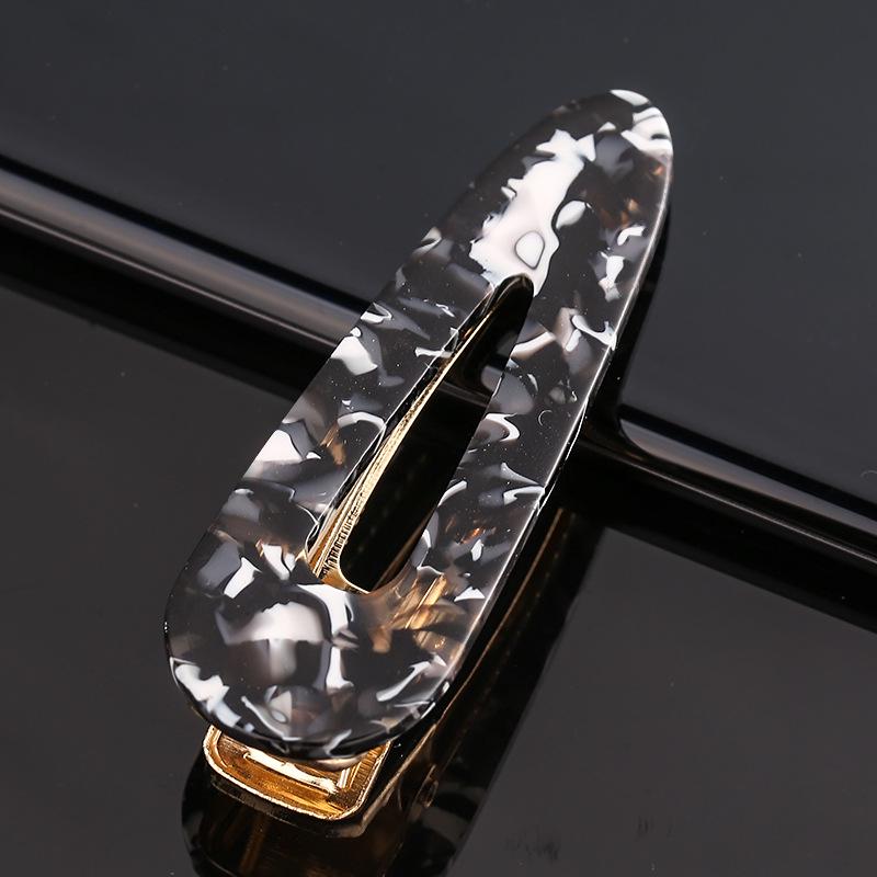 Fashion Korea Hair Clips for Girls Leopard Marble Textured Geometric Hollow Acrylic Hair Clip Hairclip Hair Clips Women Headwear