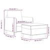 VidaXL Armchair with Footrest Cream 60 Cm Velvet, Sofa, Armchair, TV Armchair, Single Sofa, Sofa, Recliner Sofa, 3201172