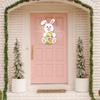 Durable Cardboard Hanging Easter Bunny Egg Pendant Decorations Welcome Door Sign Easter Party Decorations Easter