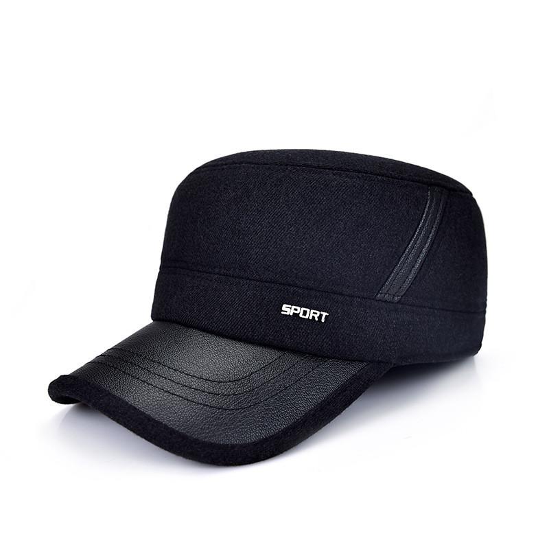 Protection Sport Ear Flat Top Hat The Elderly Windproof Warm Thickening Wool