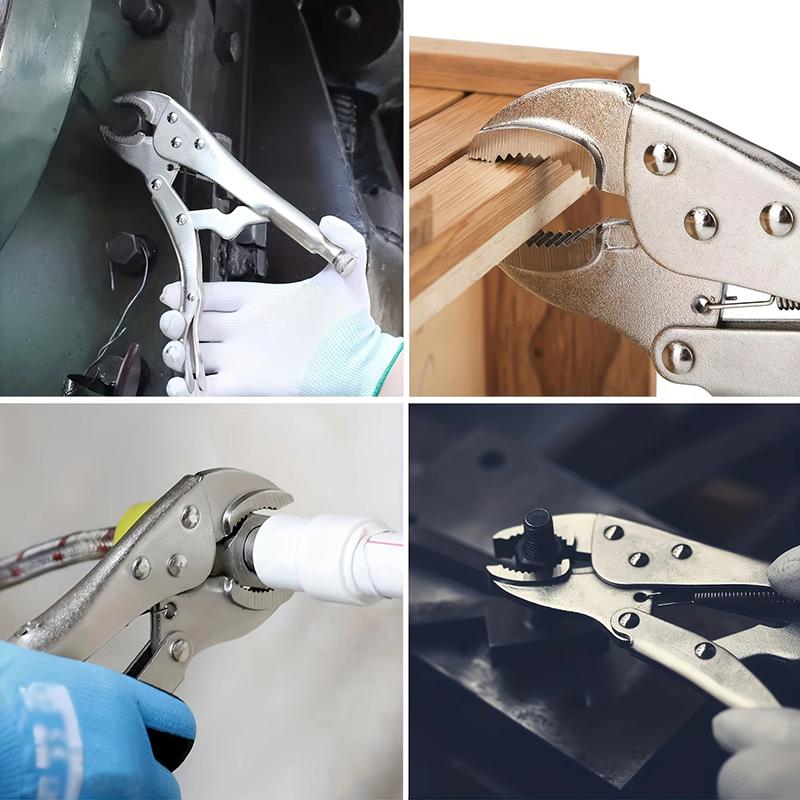 Heavy Duty Locking Pliers With Adjustable Metal Face Clamp For Woodworking And Welding Repairs Multifunctional Pressure Pliers