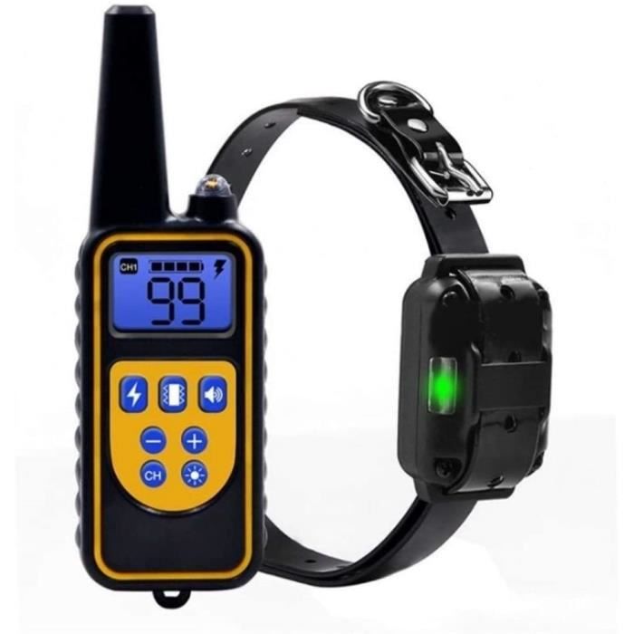 Collier de Dressage - Électrique - 800M - Imperméable - Rechargeable - Écran LCD