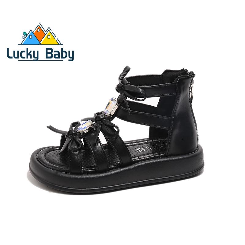 

Girl Sandals Summer New Kids Fashion Hollow-out Causal Shoes Princess Versatile Sweet Bowknot Children Open-toe Beach Sandals 23