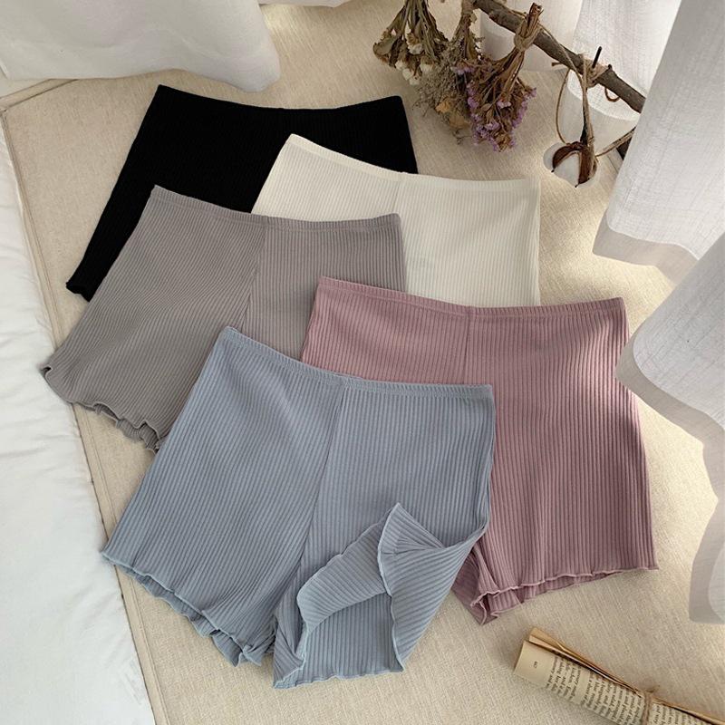 Women's Lightweight Ice Silk Anti-Exposure Seamless Ribbed Leggings - Versatile for Indoor & Outdoor Wear