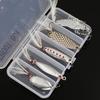 5Pcs Spoon Fishing Lure Spinnerbaits with Plastic Box