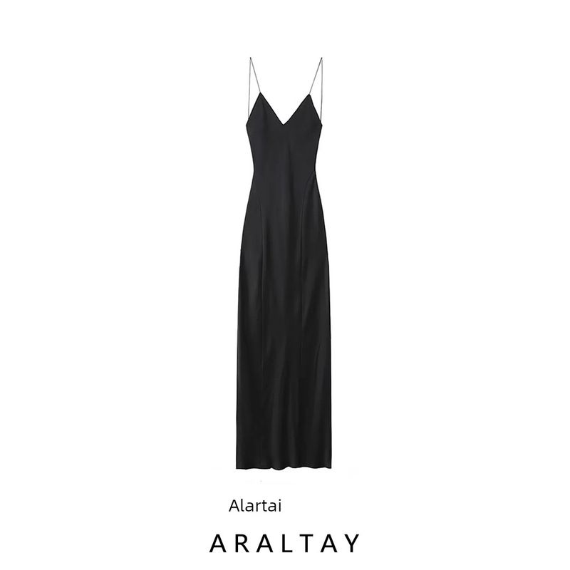 Araltay New Arrival Fashion Style Women's Clothing Sexy Open Back Silk Satin Intimates Style Dress 8325840 800