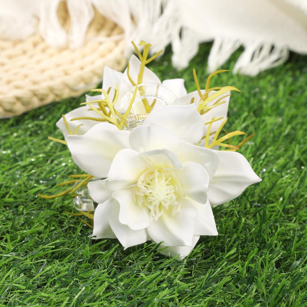 AWAYTR Artifial Colorful Peony Hair Claws Plastic Floral Hair Clips Crab For Girl Gift Hair Accessories Valentine Headwear