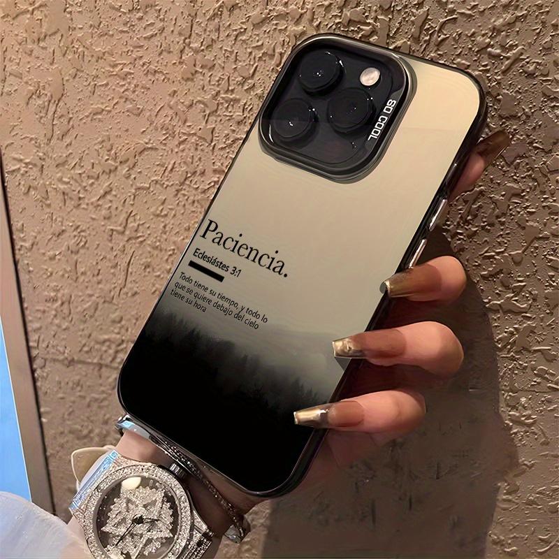 

Christ inspired quote aesthetic phone case For iPhone 11 12 13 14 15 16 17 XS XR X 12 13 Plus Pro Max SE series Anti fall durable IPhone 14 Pro Max чёрный