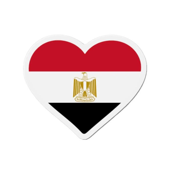 Aimant Coeur Drapeau Égypte - Multicolore - 10 cm - 50 pièces - Résine synthétique - Mixte