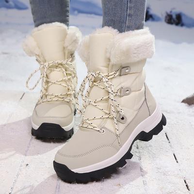 Women's Winter Boots Plus Velvet Warm High-top Hiking Shoes for Women Non-slip Outdoor Ladies Snow Boots