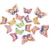 40 Pcs Resin Cute Cartoon Mini Colorful Beautiful Butterfly Flat Back Rhinestone Appliques Diy Wedding Scrapbook Craft A114
