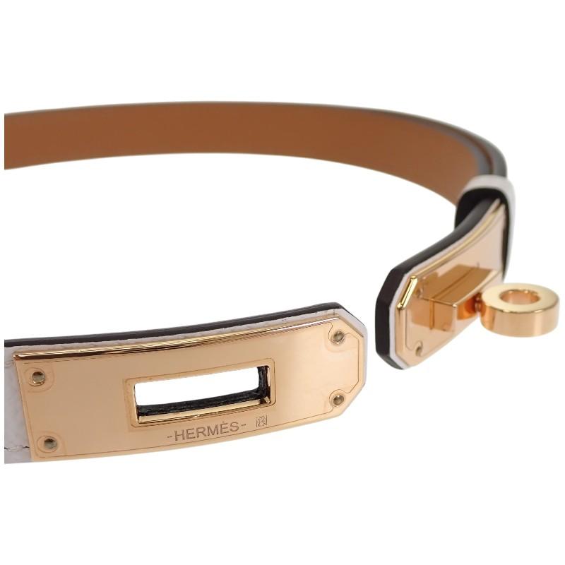 HERMES H069853CD01 cinturón blanco Epsom Mujer