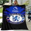 1pc Blanket - Chelsea FC logo Print Design, Lightweight Blanket for Sofa, Bed- Soft &Warm, Gift for All Seasons