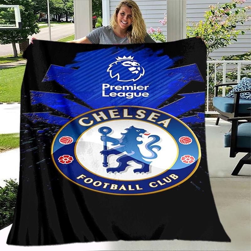 1pc Blanket - Chelsea FC logo Print Design, Lightweight Blanket for Sofa, Bed- Soft &Warm, Gift for All Seasons