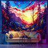 VIKAMA Colorful Fantasy Ocean Forest Landscape Wall Tapestry Hippie Niche Dormitory Bedroom Home Decoration
