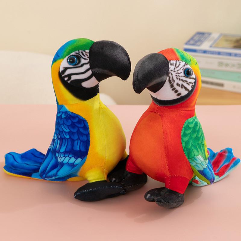 Adorable Plush Parrot Doll Realistic Animal Toy For Kids Boys And Girls Gifts