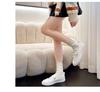 2025 Women's White Low-Cut Canvas Sneakers - Round Toe, Lace-Up, Flat Bottom Casual Shoes
