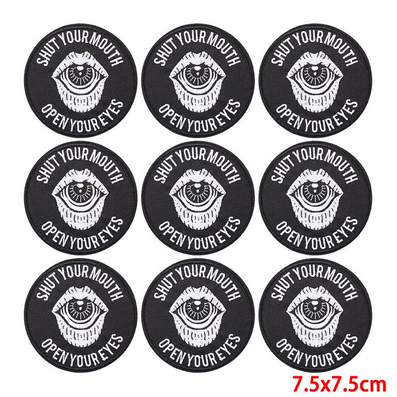 10 unids/lote, venta al por mayor, parche bordado, parches para planchar para ropa, parches para ropa, chaquetas, apliques de decoración, suministros para coser