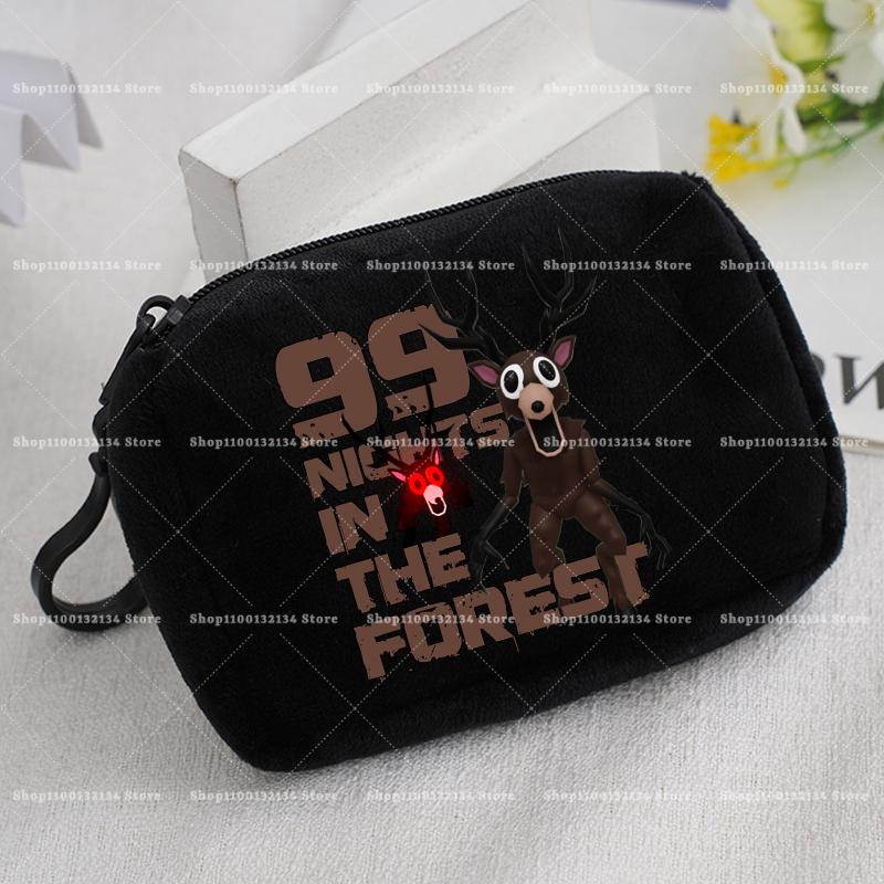 99 Nights In The Forests Soft Coin Purses Cartoon Print Mini Zipper Wallets Portable Key Change Pockets Storage Bags Boys Gift