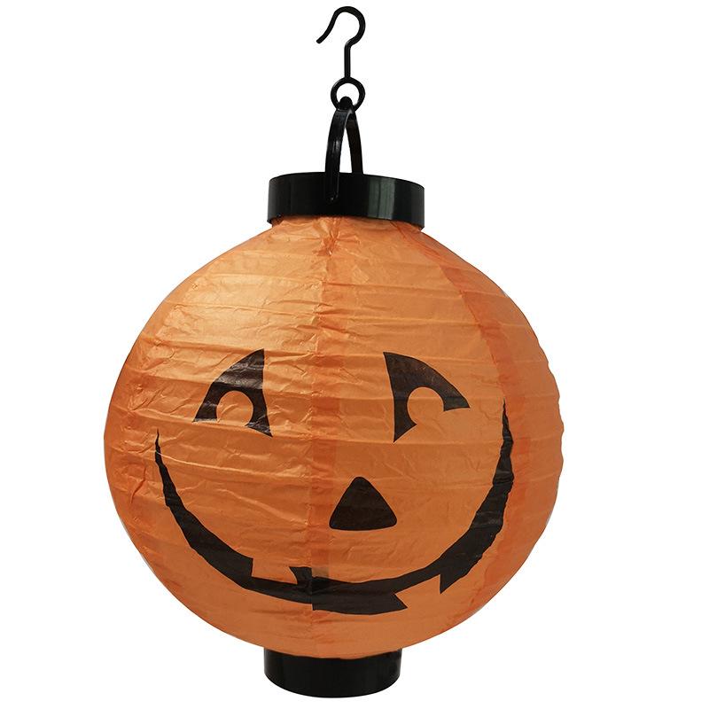 Halloween LED Pumpkin Paper Lanterns - Decor for Haunted Houses, Bars, and KTVs