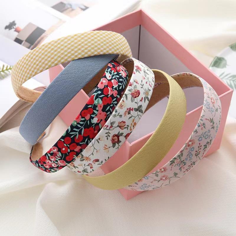 Japan And South Korea Spring Color Fairy Fan Girl Floral Headband Fashion Out Pressure Hair Kasen Hair Accessories Female Hairpin