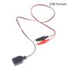 55CM Alligator Test Clips Power Cable Clamp To USB Male And Female Socket Test Leads Connector Power Supply Adapter Wire