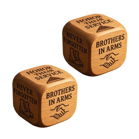 Wooden Quilting Decision Dice Office Stress-Relief Dice Funny Desk Work Dice Handmade Gag Gifts