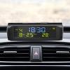 TPMS Look Solar Car Digital Clock with LCD Time Date In-Car Temperature Display for Outdoor Personal Car Part Decoration