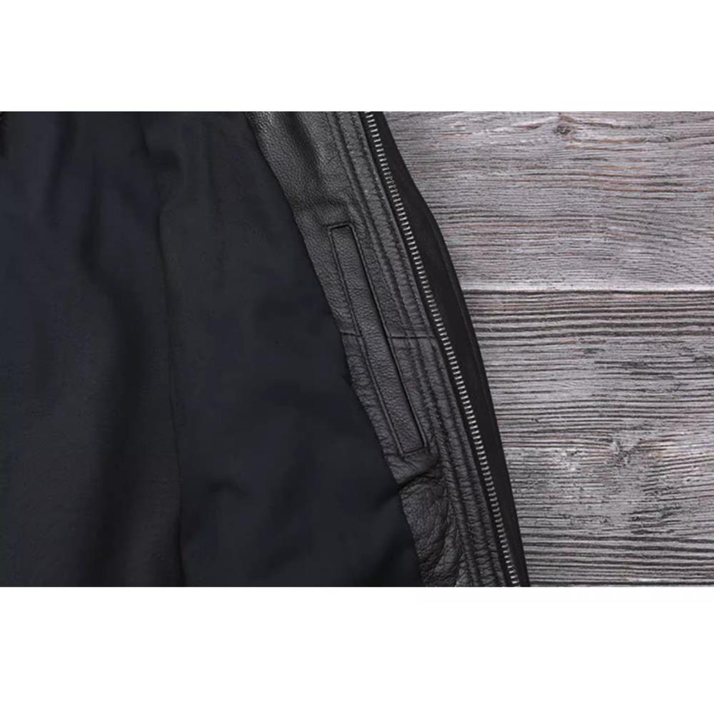 Chinese Size Genuine Leather Jacket for Men Real Cowhide Skin Military A2 Flight Suit Embroidered Pilot Coats Mens Aviation Clothing Autumn