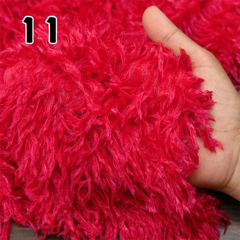 Tessuto con Frange di Piume Simulate 50x150cm Morbido Fatto a Mano DIY Materiale Decorativo per Sfondo Fotografico Costume di Scena Abito Soffice Fornitura